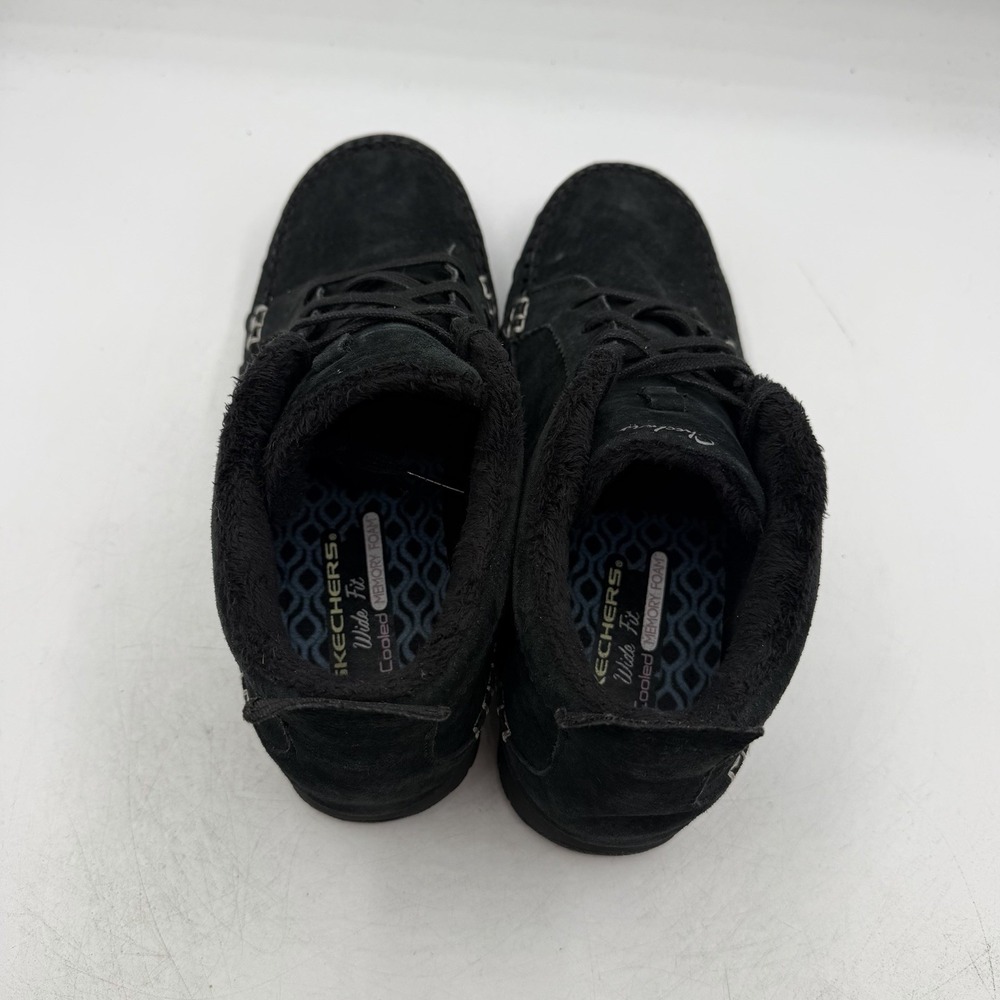 Skechers Bikers Lineage Chukka Boots Womens Sz 10 W WIDE Black Suede Ankle Shoes - Picture 9 of 11